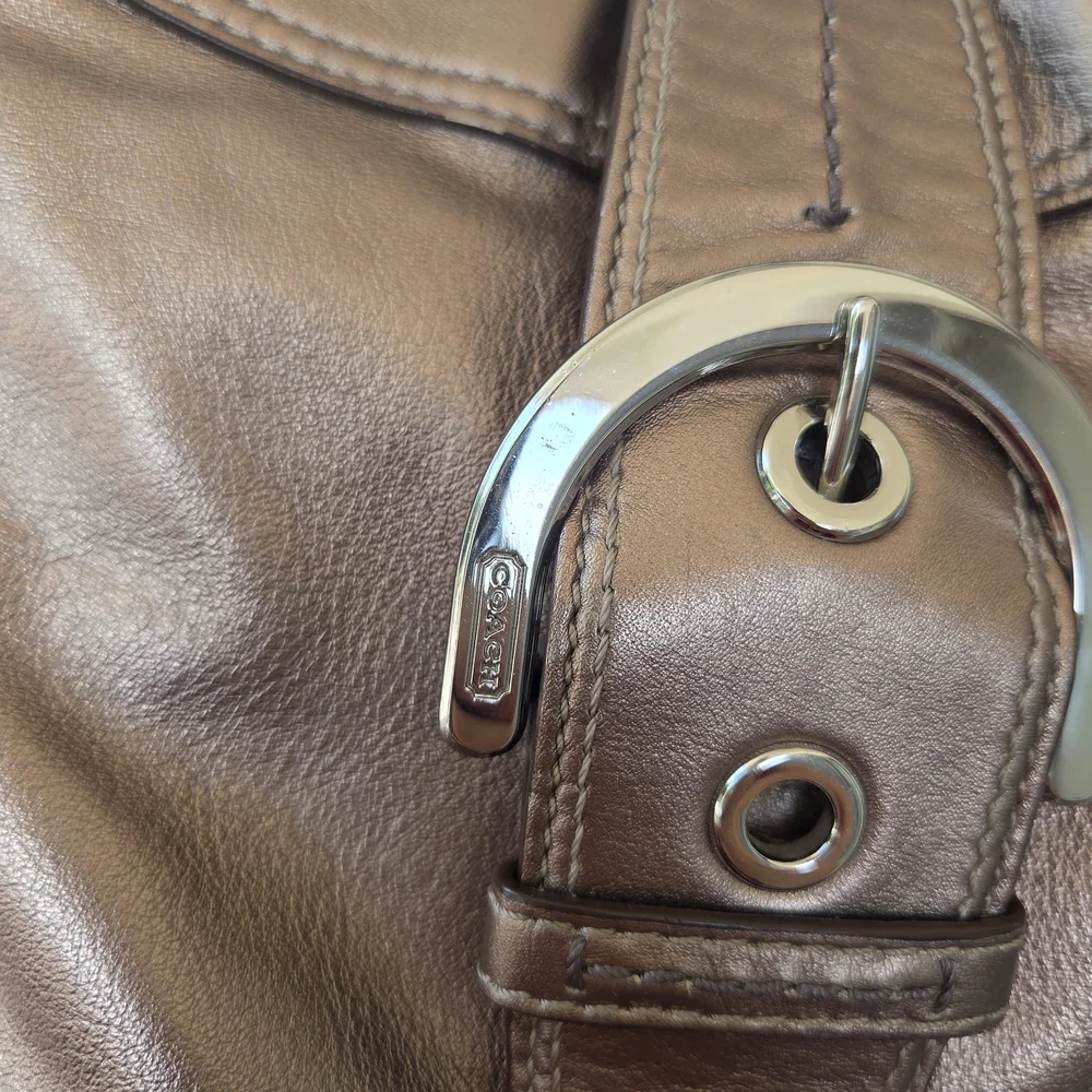 Coach Bronze Metallic Hobo Bag Like New